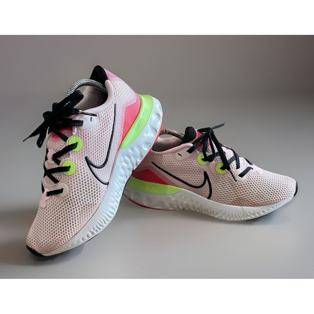 Nike Renew Run Shoes Women 8 Pink Foam Physic Blue Laser Crimson Black CW5637600